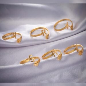 Custom Initial Ring – Petal Pop Edition
